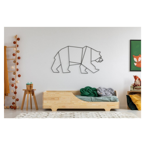 Domečková patrová dětská postel z masivního dřeva 90x200 cm v přírodní barvě Mila DMP Rozměr: 70 Adeko
