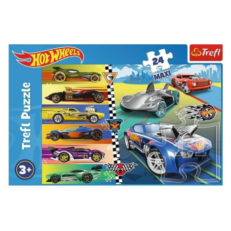 Puzzle Autíčka Hot Wheels MAXI 24 dílků