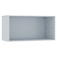 mauser Závěsný otevřený samostatný box, šířka 770 mm, bílý hliník