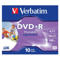 VERBATIM DVD+R(10 ks)Printable/Jewel/16x/4.7GB