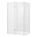 BESCO Obdélníkový sprchový kout PIXA 100 x 80 cm, bezrámový, zpevňující vzpěry, levé dveře