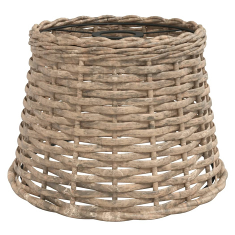 vidaXL Stínidlo na lustr hnědé Ø 25 x 17 cm proutěné