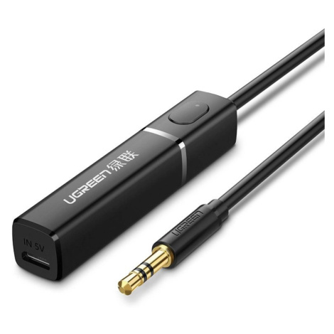 Ugreen Bluetooth vysílač 5.0 bezdrátový audio adaptér 3,5 mm mini jack černý (40761 CM107)