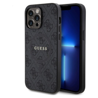 Guess PU Leather 4G Colored Ring MagSafe kryt iPhone 14 Pro Max černý