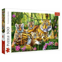 Trefl puzzle 500 Tygří rodinka