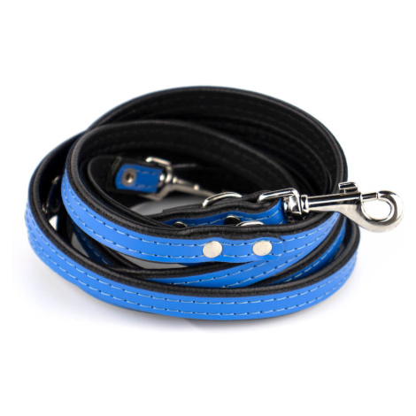 Vsepropejska Moss kožené přepínací vodítko pro psa | 220 cm Barva: Modrá