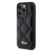 Guess hard obal na iPhone 15 PRO 6.1" Black Quilted Metal Logo