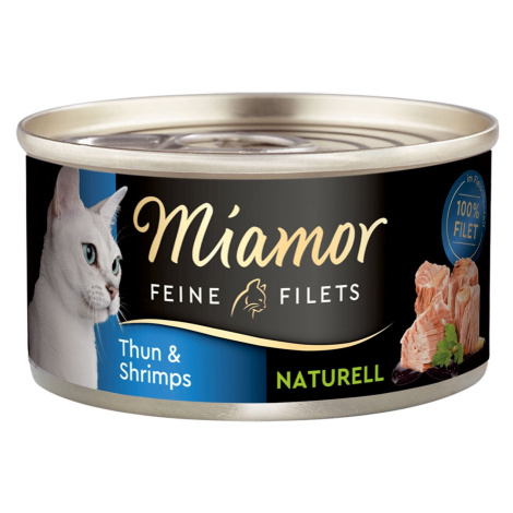 Miamor Fine Filets Naturelle tuňák a krevety 48× 80 g