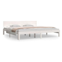 Rám postele bílý masivní dřevo borovice 200 × 200 cm, 810516