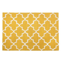 Žlutý bavlněný koberec 140x200 cm SILVAN, 62664