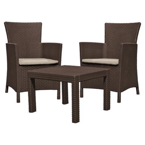 KETER Sada balkonového nábytku Rosario, hnědá/ovesná, 3dílná