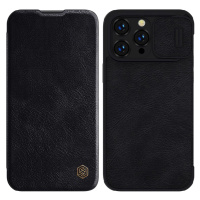 Nillkin Qin Leather Pro Case iPhone 14 Pro Max kryt fotoaparátu pouzdro flip kryt černá