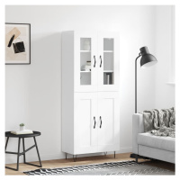 vidaXL Skříň highboard lesklá bílá 69,5 x 34 x 180 cm kompozitní dřevo