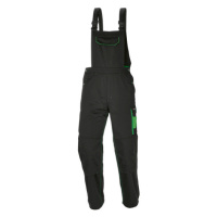 PARKSIDE® Pánské pracovní kalhoty s laclem (50, černá/zelená)
