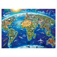 Ravensburger Puzzle 127221 Velká mapa světa 200 XXL dílků