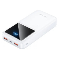 Nabíječka Vention Powerbank, FHLW0, 20000mAh, Micro-USB, USB-C, 2xUSB-A, 22.5W (white)