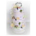 VER Textilní dort třípatrový svatební bílá růže