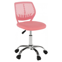 Tempo Kondela Dětská otočná židle SELVA, růžová/chrom + kupón KONDELA10 na okamžitou slevu 3% (k