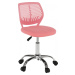 Tempo Kondela Dětská otočná židle SELVA, růžová/chrom + kupón KONDELA10 na okamžitou slevu 3% (k