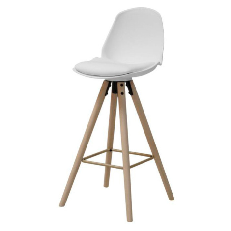 Dkton Designová barová židle Nerea bílá