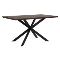 Jídelní stůl 140 x 80 cm, tmavé dřevo s černým SPECTRA, 168946