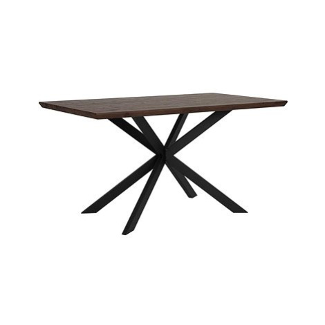 Jídelní stůl 140 x 80 cm, tmavé dřevo s černým SPECTRA, 168946 BELIANI