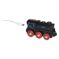 Brio Elektrický lokomotiva nabíjecí přes mini USB kabel
