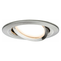 PAULMANN Vestavné svítidlo LED Nova kruhové 1x6,5W kov kartáčovaný výklopné 3-krokové-stmívateln