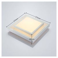 Lindby Lindby Mirco LED stropní světlo, hranaté, 37,5 cm