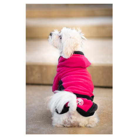 Vsepropejska Cool fleecová mikina pro psa s kapsičkou Barva: Růžovo-černá, Délka zad (cm): 24, O