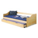 HALMAR Dřevěná postel s přistýlkou Laura borovice
