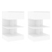 SHUMEE Noční stolky 2 ks bílé 40 × 35 × 65 cm dřevotříska, 808649