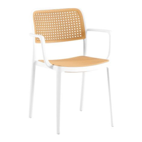 Stohovatelná židle Firt TYP 2 bílá/béžová FOR LIVING