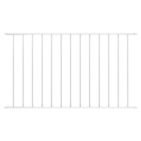 vidaXL Plotový panel s práškovým nástřikem z oceli 1,63 x 1 m bílý