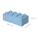 LEGO úložný box 8 - světle modrá