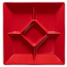 Červený kameninový talíř na pochutiny Casafina Cook & Host, 33 x 33 cm