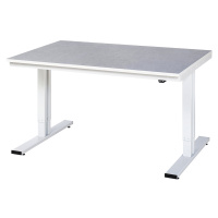 RAU Psací stůl s elektrickým přestavováním výšky, povlak z linolea, nosnost 300 kg, š x h 1500 x