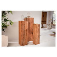 LuxD Dekorativní sloup Timber mango - set 3 ks