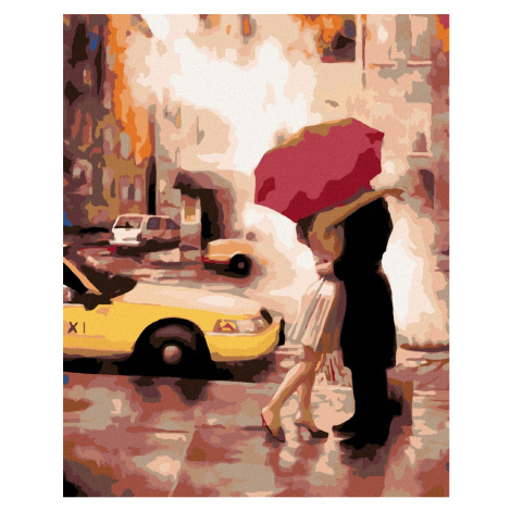 Malování podle čísel - ROMANTICKÉ SETKÁNÍ Rozměr: 80x100 cm, Rámování: bez rámu a bez vypnutí pl