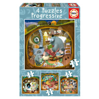 Puzzle Forest Tales Progressive Educa 12-16-20-25 dílků