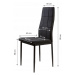 Sada 4 židlí v černé barvě s moderním designem