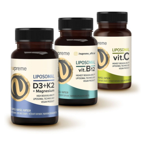 Nupreme Liposomal Vitamin C + B12 + D3/K2 3x30 kapslí