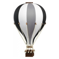 Super balloon Dekorační horkovzdušný balón – černá/šedá - L-50cm x 30cm