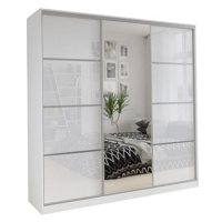 Nejlevnější nábytek Litolaris 200 se zrcadlem, bílý lesk