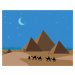Malování podle čísel - PYRAMIDY EGYPT Rozměr: 80x100 cm, Rámování: bez rámu a bez vypnutí plátna