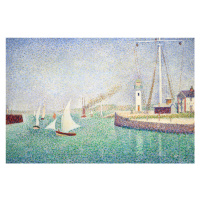 Obrazová reprodukce Entrance of the Port of Honfleur (Vintage Seascape with Boats) - Georges Seu
