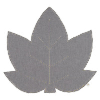 Cotton & Sweets Lněné prostírání javorový list tmavě šedá se zlatem 37x37cm