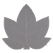 Cotton &amp; Sweets Lněné prostírání javorový list tmavě šedá se zlatem 37x37cm