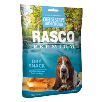 Pochoutka Rasco Premium proužky sýru obalené kuřecím masem 230g