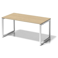 BISLEY Psací stůl CITO s podstavcem ve tvaru O, v x š x h 740 x 1600 x 800 mm, podstavec bílý, d